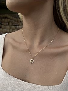 Colar divino coração • folheado a ouro