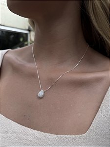 Colar gota forms • folheado a prata