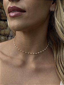 Choker quadradinhos • folheado a ouro