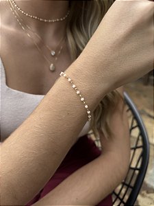 Pulseira quadradinhos • folheado a ouro