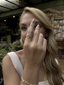 Anel coroa • folheado a ouro