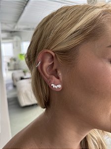 Earcuff gotas • folheado a prata