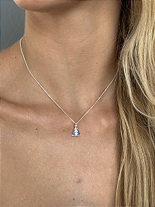 Colar Santa tradicional • folheado a prata