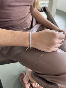 Pulseira esferas • folheado a prata