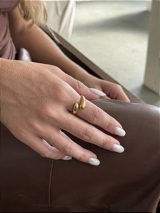 Anel tubinho • folheado a ouro