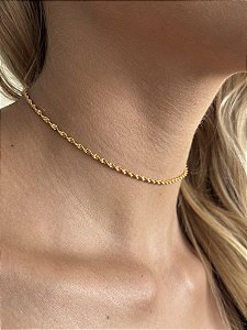 Choker torcidinha • folheado a ouro