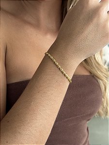 Pulseira esferas • folheado a ouro