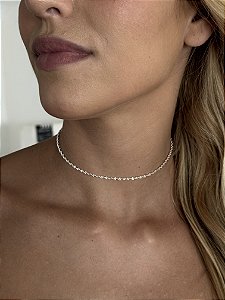 Choker torcidinha • folheado a prata