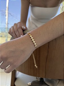 Pulseira trevo gravata • folheado a ouro