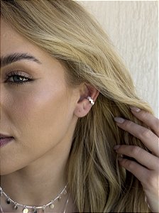 Piercing fake zircônia cristal • folheado a ouro