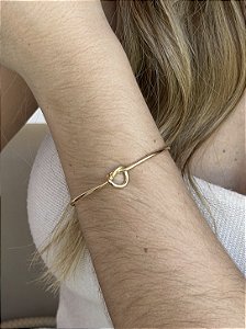 Bracelete nó • folheado a ouro