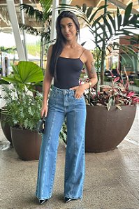 Calça Pantalona Feminina Com Regulador