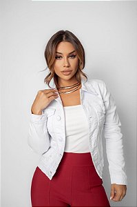 Jaqueta Feminina Manga Longa Branca