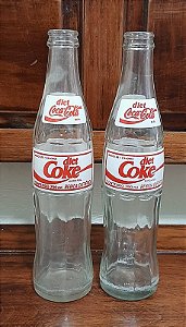 Garrafas de Vidro Coca Cola Diet 290ml Antigas