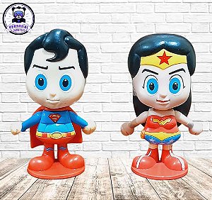 Supeman + Mulher Maravilha Bob's Liga da Justiça