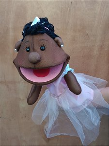 Fantoche Bailarina Negra para Mão