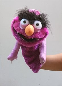 Fantoche Monstrendo Roxo Pelúcia Divertido