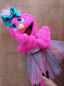 Fantoche Monstrinha Bailarina Rosa