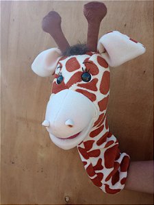 Fantoche Girafa de Pelúcia Educativo