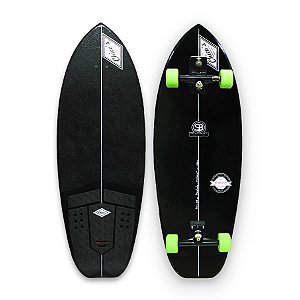 Skate Simulador de Surf Nano to Fly S8 Pro Performance 100x35cm com Base Simuladora de Surf Sistema Mola de Torção, Rolamentos Mini Logo, Trucks Intruder 159mm e Rodas Hondar Juice 65mm 78A