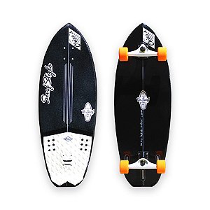 Skate Simulador de Surf To Surf Plus 86x29m com Eixos Simuladores de Surf Sistema Bucha, Rolamentos Mini Logo e Rodas Hondar Juice 65mm 80A