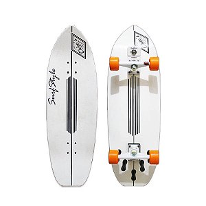 Simulador de Surf com Concaves 86×28cm com Base Simuladora Sistema Mola de Torção, Rolamentos Mini Logo Importados, Rodas 70mm