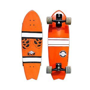 Skate Simulador de Surf com Concaves 82×24cm com Base Simuladora de Surf Sistema Mola de Torção, Eixos Brutus 159mm, Rolamentos Mini Logo Importados e Rodas Mentex 70mm PEÇA EXCLUSIVA PEÇA EXCLUSIVA