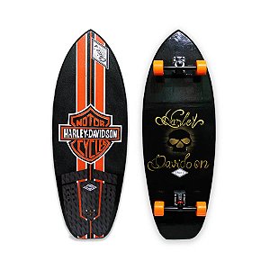 Skate Simulador De Surf Nano To Fly 100x35cm Com Eixo Simulador De Surf Em Bucha, Rolamentos Mini Logo e Rodas Hondar Juice 65mm 80a PEÇA EXCLUSIVA