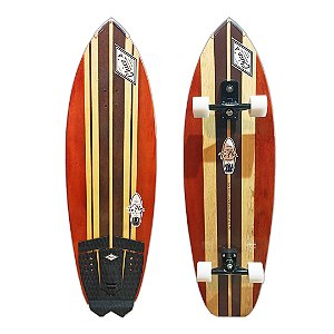 Skate Simulador de Surf Mini to Fly S8 115x35cm com Base Simuladora de Surf, estilo Vintage