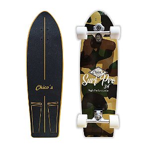 Skate Simulador de Surf 34" SurfPro 2026 com Eixo Simulador de Surf com Rodas mistas 85a e 90a