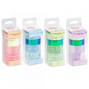 Fitas Adesiva Washi Tape Candy Kit c/ 6 - Brw