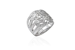 Anel Vênus em ouro branco e diamantes