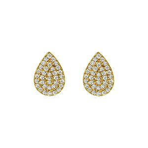 Brincos em ouro amarelo e diamantes