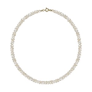 Colar de pérolas com fecho em ouro amarelo