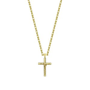 Cordão em ouro amarelo com elo alongado