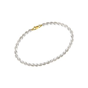 Pulseira de pérolas com fecho em ouro amarelo