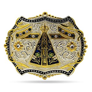 Fivela Nossa Senhora Aparecida com Strass