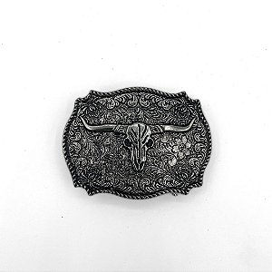Fivela de Long Horn Western Retangular