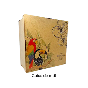 Caixa Quadrada em MDF - Coleção Beleza Tropical