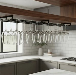 Porta taças de teto para 24 taças - estendido - preto