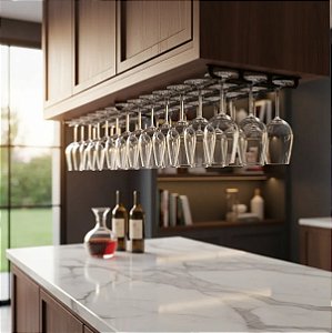 Porta taças de teto para 36 taças -estendido - preto