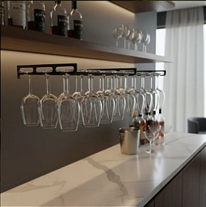 Porta taças de parede para 36 taças - estendido - preto