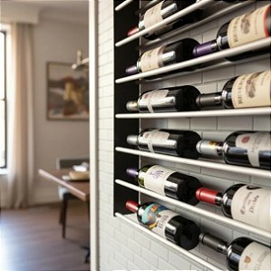 Adega de parede para 27 garrafas de vinho