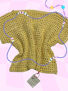 Cropped rede crochê