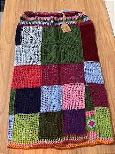 Saia mídi square crochê