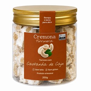Pote 200g cubos de torrone de Castanha de Caju