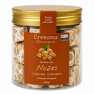 Pote 200g cubos de torrone de Nozes