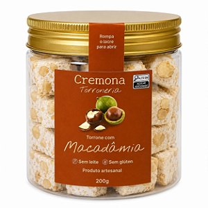 Pote 200g cubos de torrone de Macadâmia