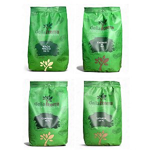 Kit Força e Vitalidade - Guaraná Em Pó + Farinha de Uva + Maca Peruana + Catuaba Em Pó | 100% Natural