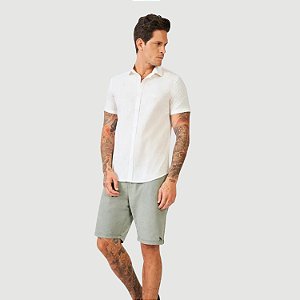 CAMISA ACOSTAMENTO MANGA CURTA COMFORT LINHO MASCULINA